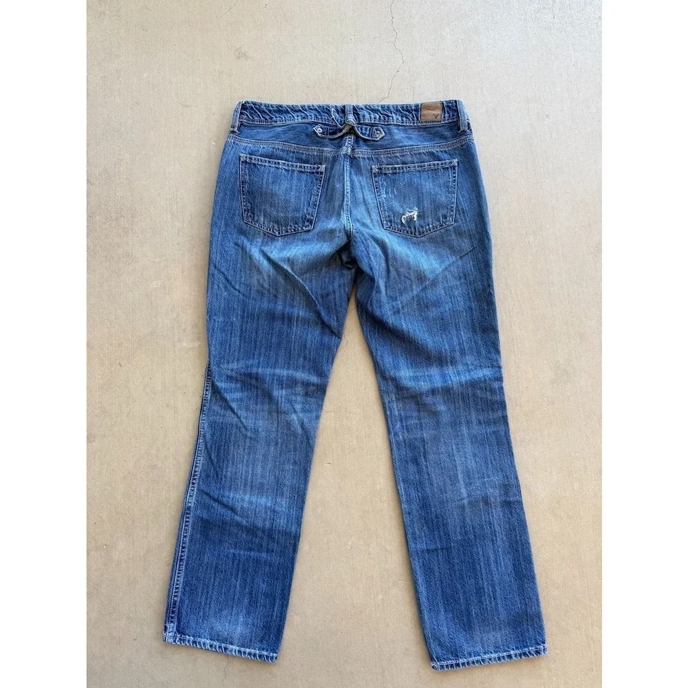 American Eagle Boy Fit Jeans Size 8 Reg Low Rise Bootcut Y2K Style